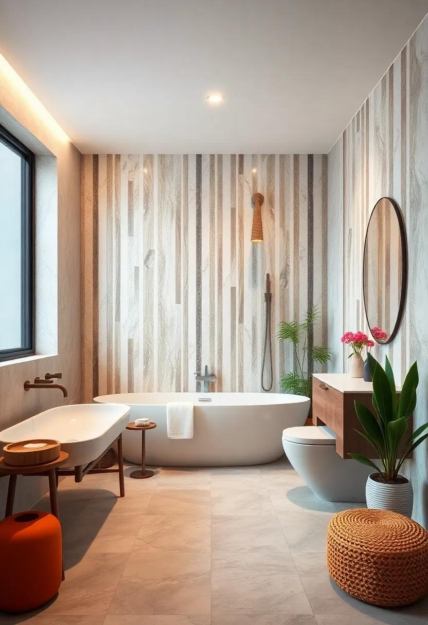 Vertical Stripes to Elongate: Consider⁤ vertical tile arrangements that ⁤draw the eye upward, making‌ your bathroom feel taller and ‌more⁢ spacious