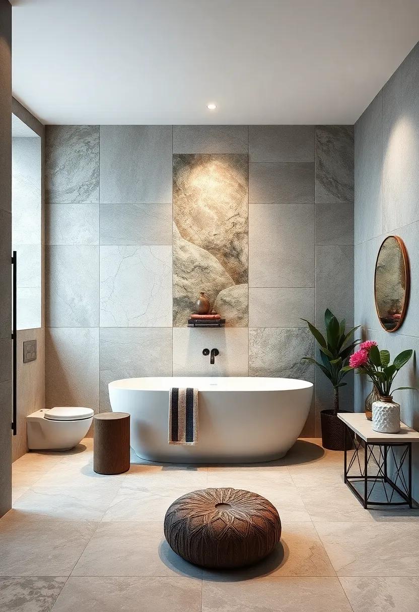 Large Scale ‍Artwork:⁤ Consider ‌large tile installations that⁤ mimic‍ art pieces,⁣ allowing your⁤ bathroom to be not ⁤just​ functional, but a ​statement