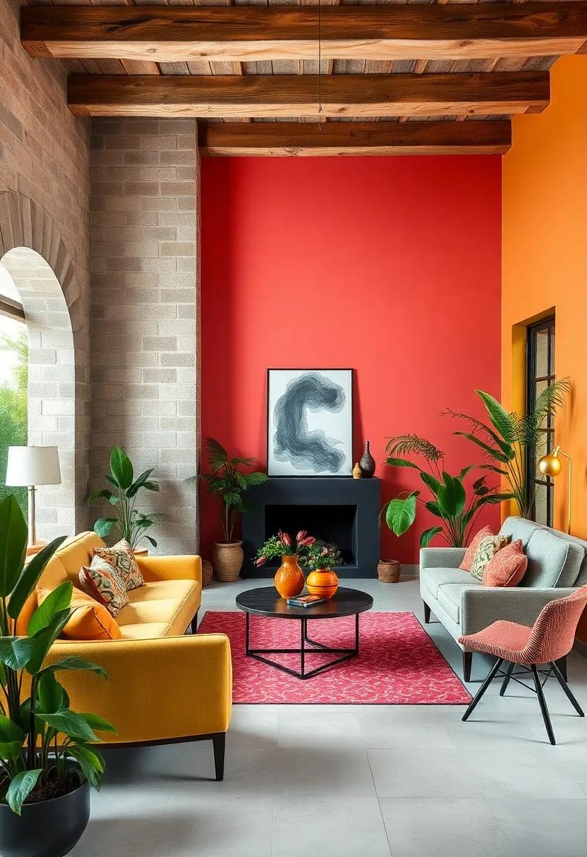 Bright Botanical: Infuse your space with lively greens,bright coral,and sunny yellow to bring the joys of nature indoors in a bold way