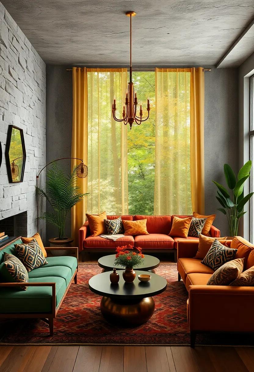 Enchanted Forest: Use deep forest greens contrasted with pops of golden yellow and burnt orange for a cozy and magical haven
