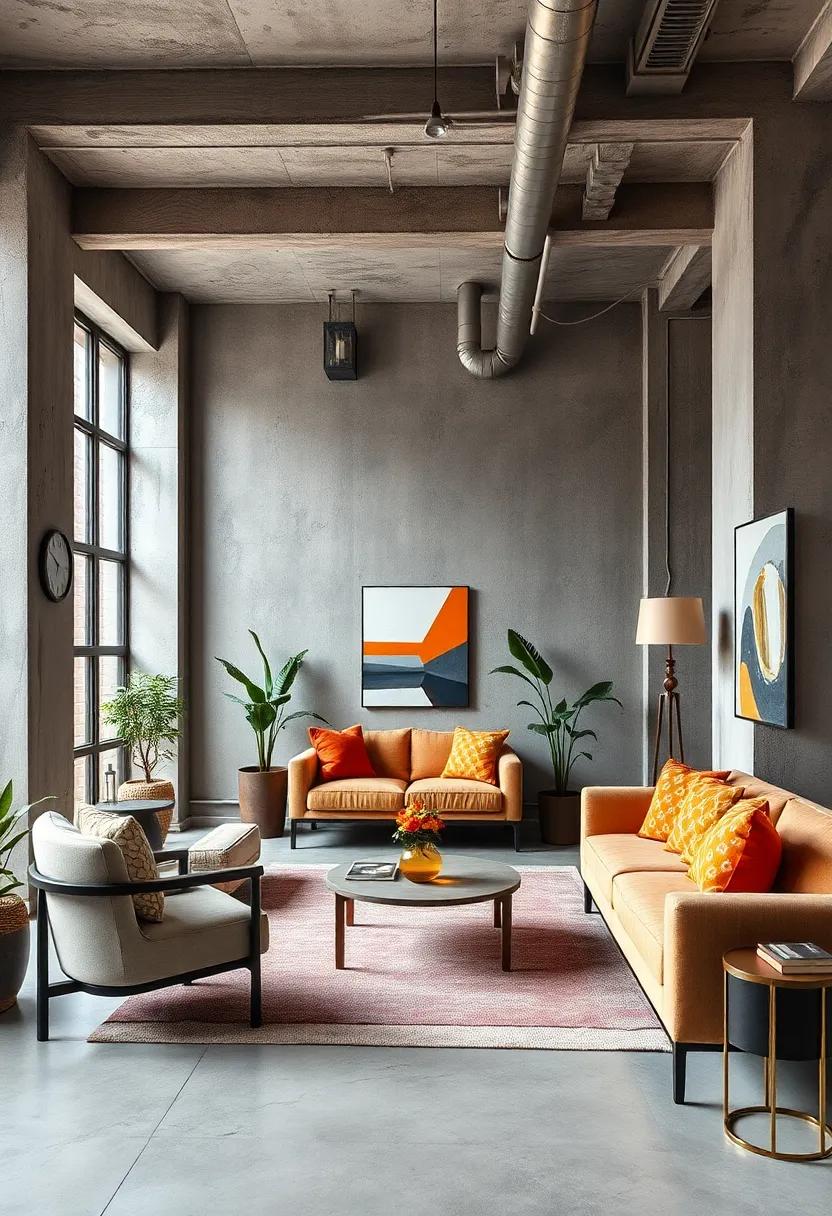 Industrial Edge: Marry raw grays and blacks with splashes of bright red or yellow for an edgy, urban atmosphere that's both stylish and functional