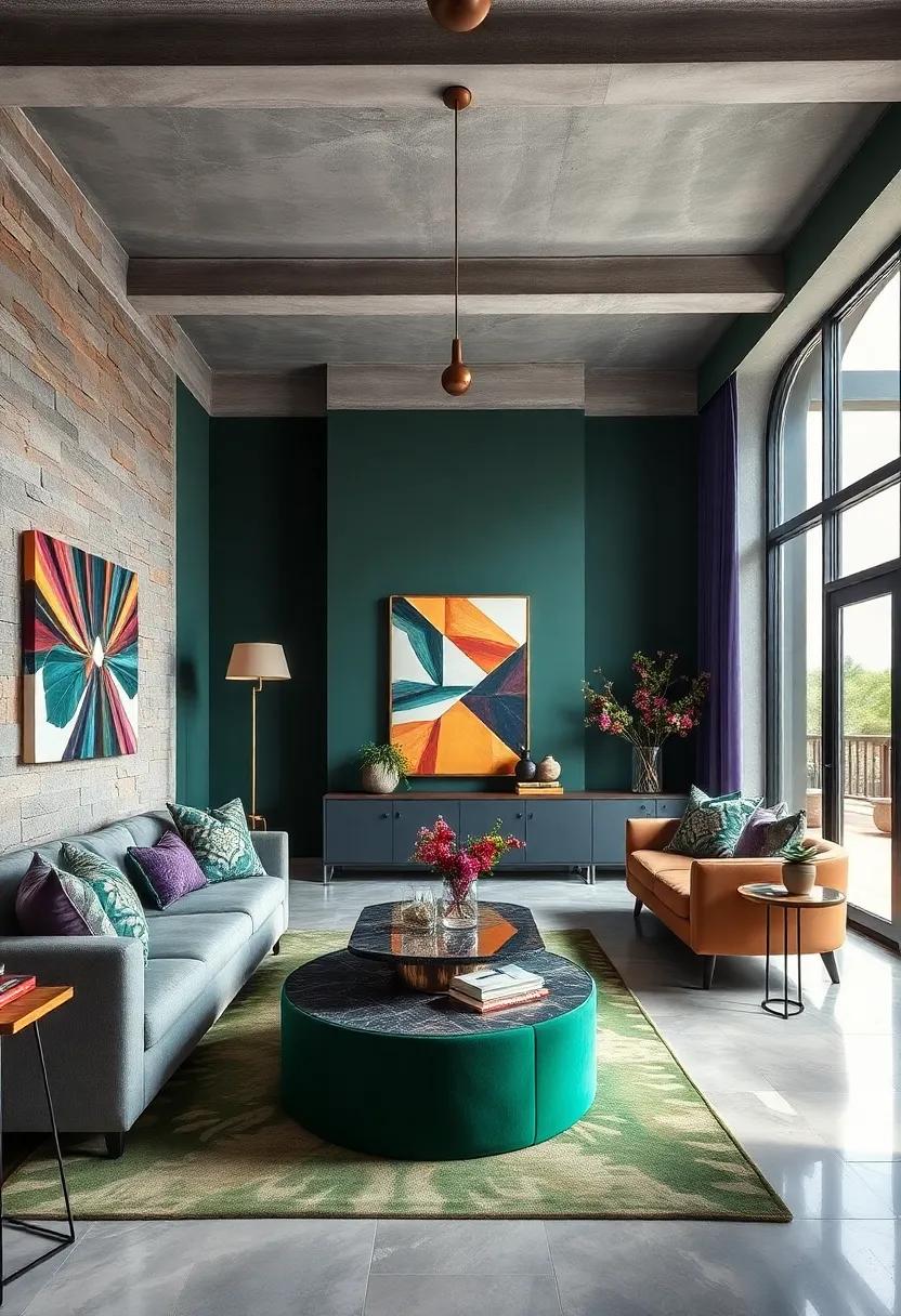 Jewel tones Delight: Mix rich emerald greens, regal purples, and deep sapphires to create a luxurious and cozy atmosphere that radiates warmth and opulence