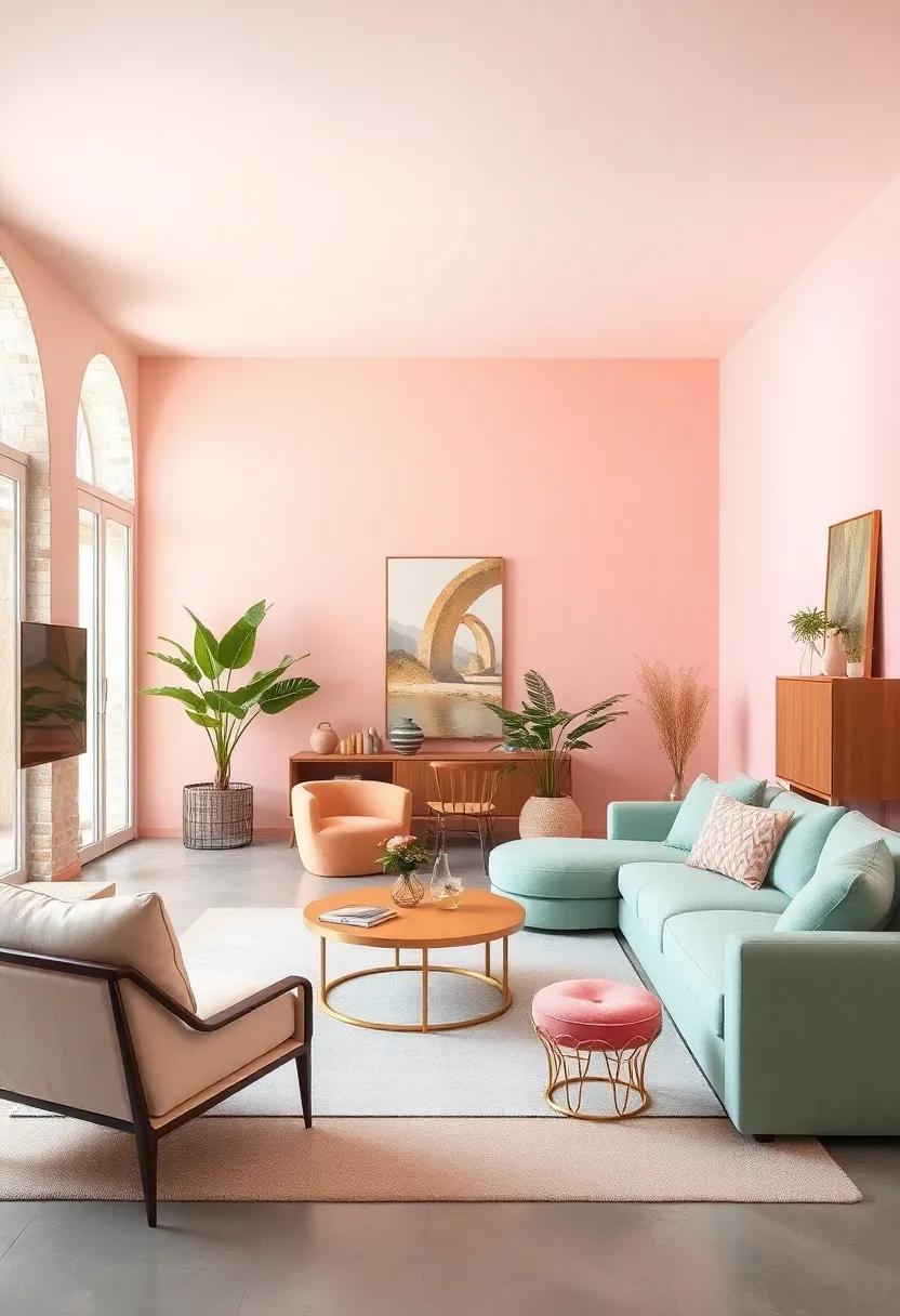 Playful Pastels: Mix sugary tones like peach, mint, and lavender for a light, youthful aesthetic that adds joy to any room