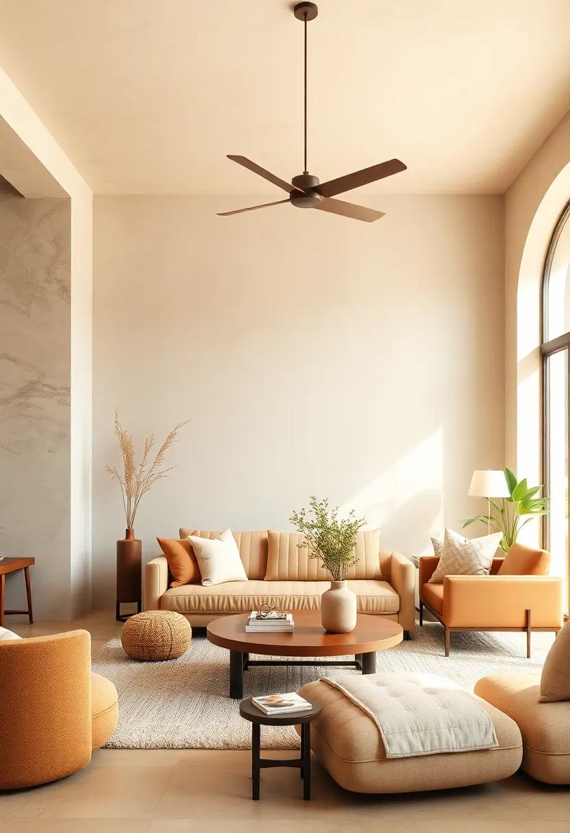 Warm Neutrals: Opt for a blend of earthy taupes, soft whites, and a hint of blush to create a soothing and understated elegant environment