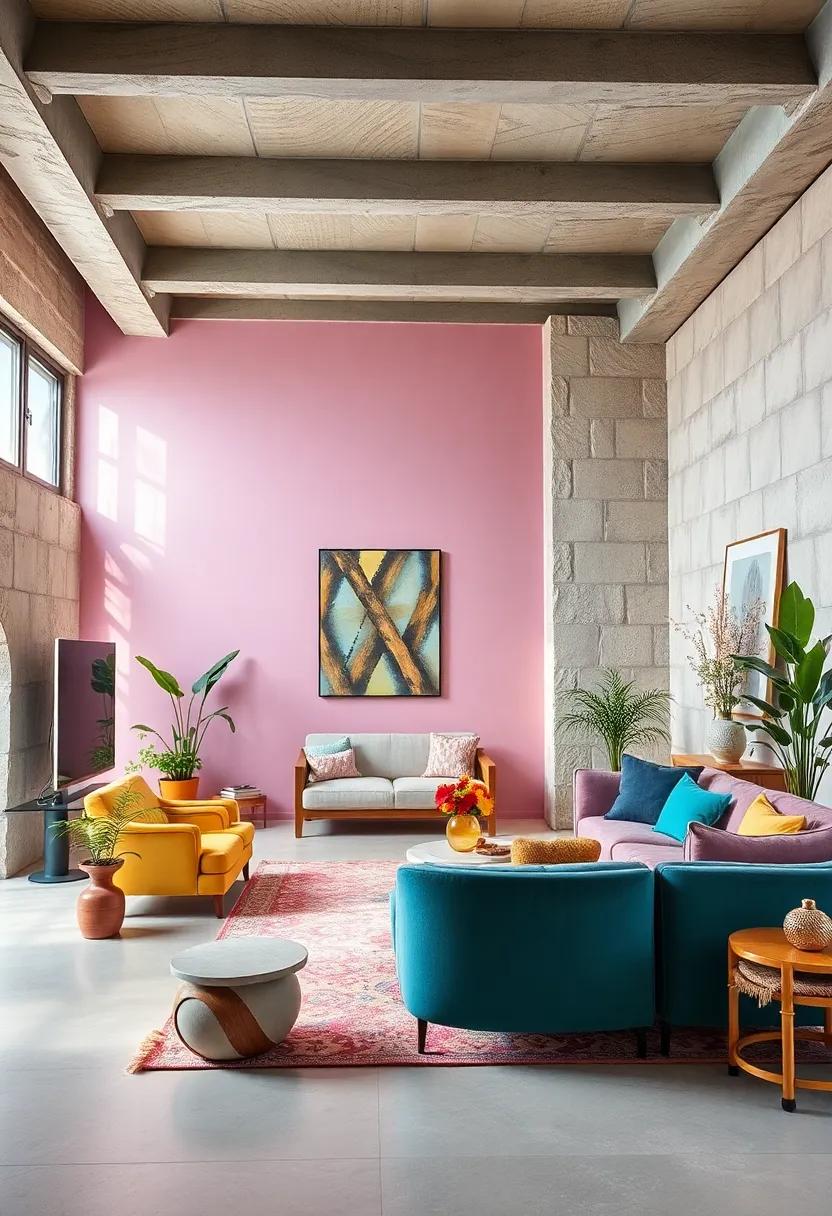 Whimsical Wonderland: Create an enchanting environment with pastel purples, peachy pinks, and vibrant yellows, perfect for inspiring creativity and imagination