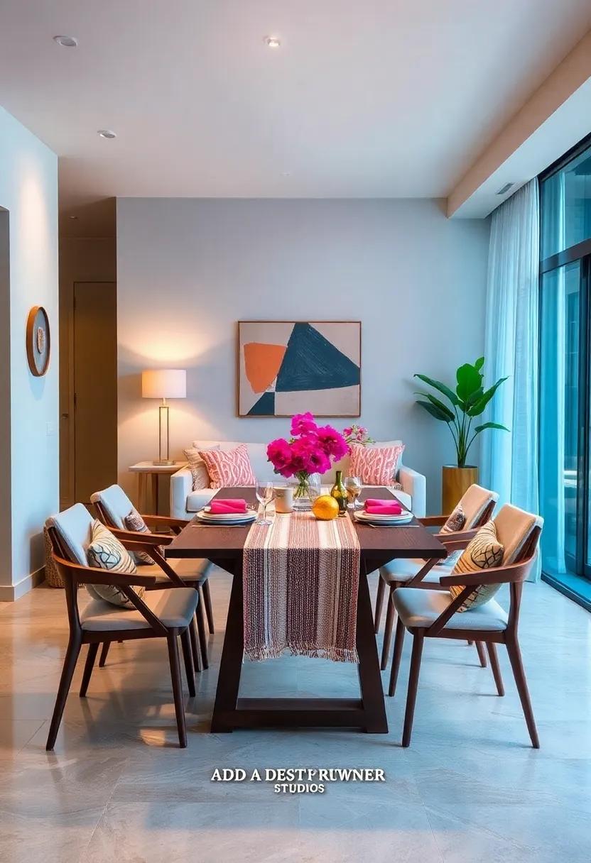 Add ‌a‌ Table‌ Runner: Introduce texture and ​style⁢ with a ⁣fashionable table runner that complements your decor without overwhelming⁣ the table