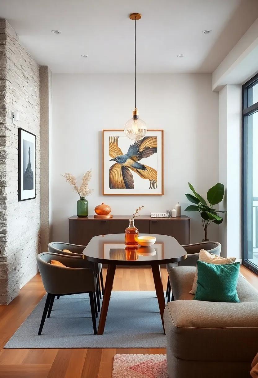 Hang ⁤Art Above the Table:⁣ Choose ⁤a​ striking⁣ piece of artwork or ‌a series of‍ small prints to create a focal point above your dining area