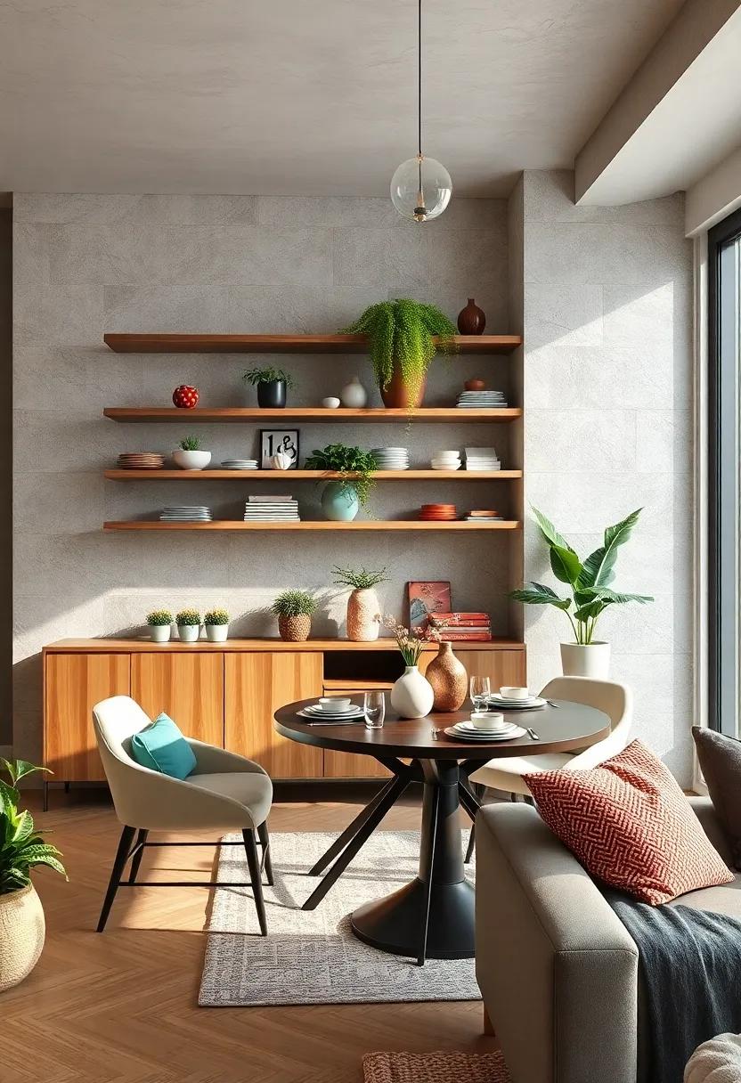 Utilize Vertical Space with Shelving: Install open shelves for displaying dinnerware, plants, or decorative items,⁣ making efficient use of ‍vertical space