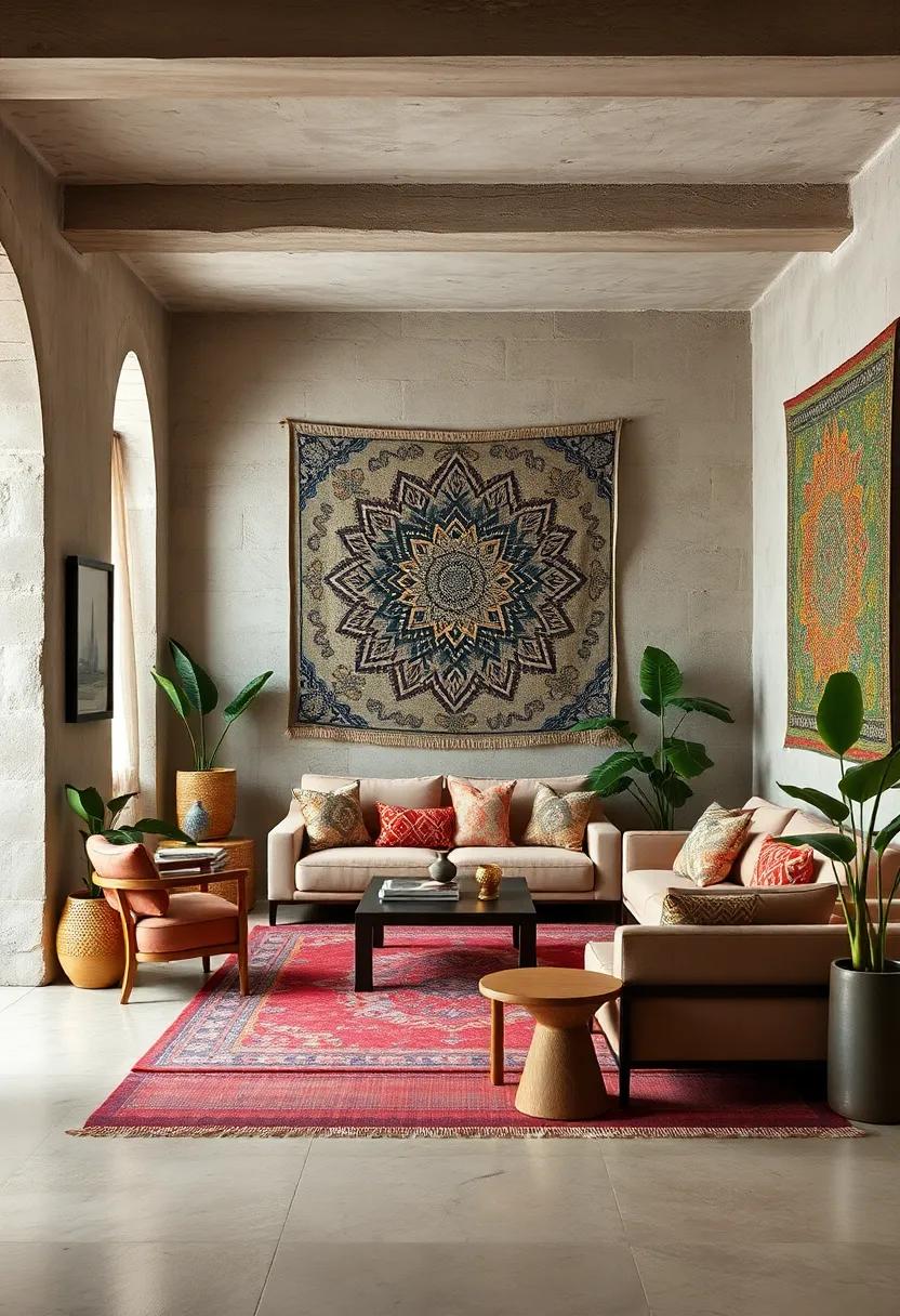 Wall Tapestries: Hang colorful tapestries as wall art that celebrates different cultures and adds depth to your decor