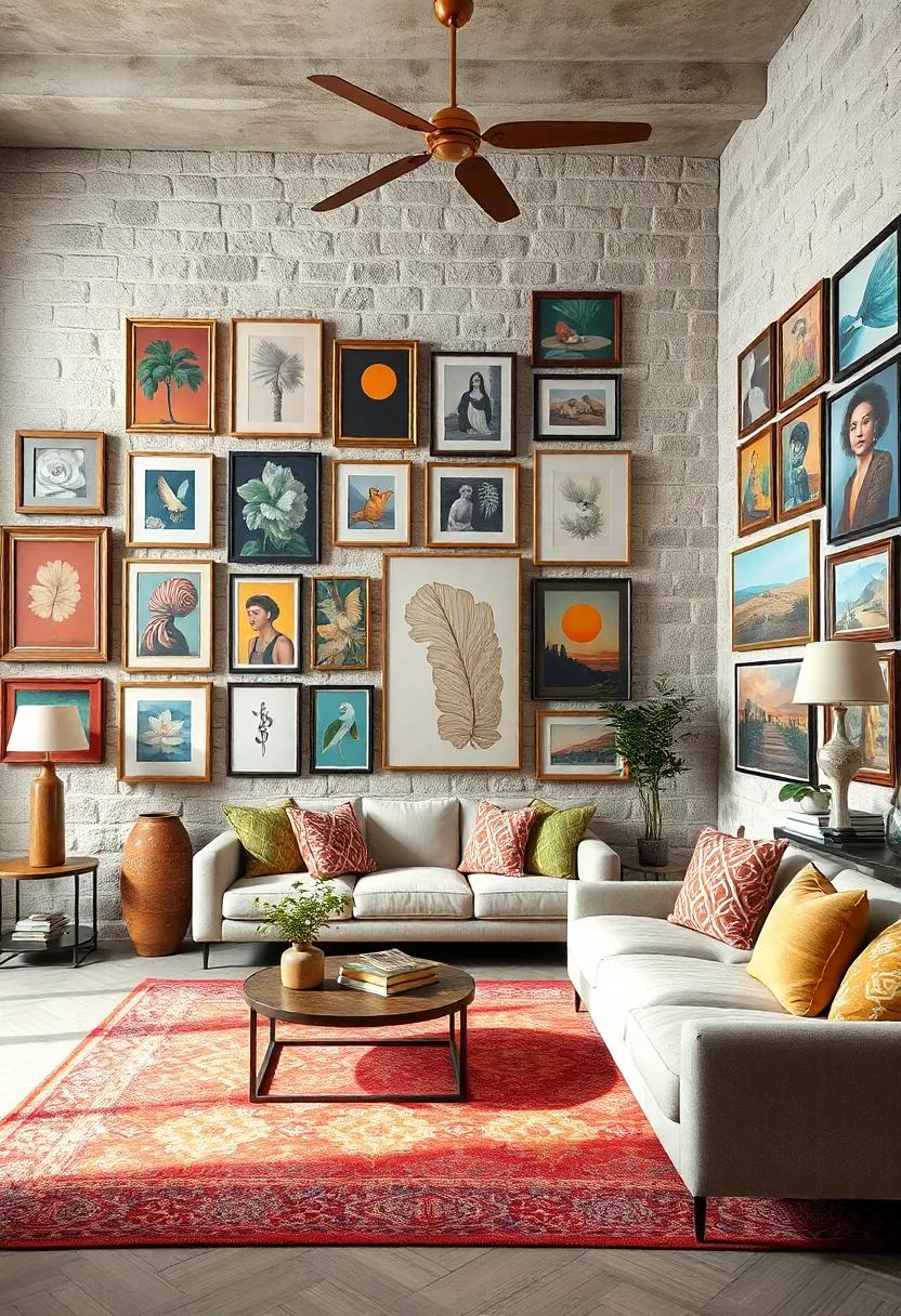 Frame Variety: Use different frame styles and materials⁢ to add texture and interest, ensuring each piece complements the overall theme