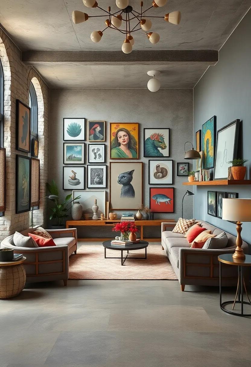 use Shelving for Display: Incorporate shelves to showcase art and decorative objects,allowing for an evolving display