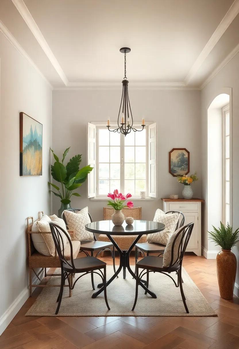Create an inviting⁤ nook with a small bistro table and chairs for casual dining or morning ‌coffee