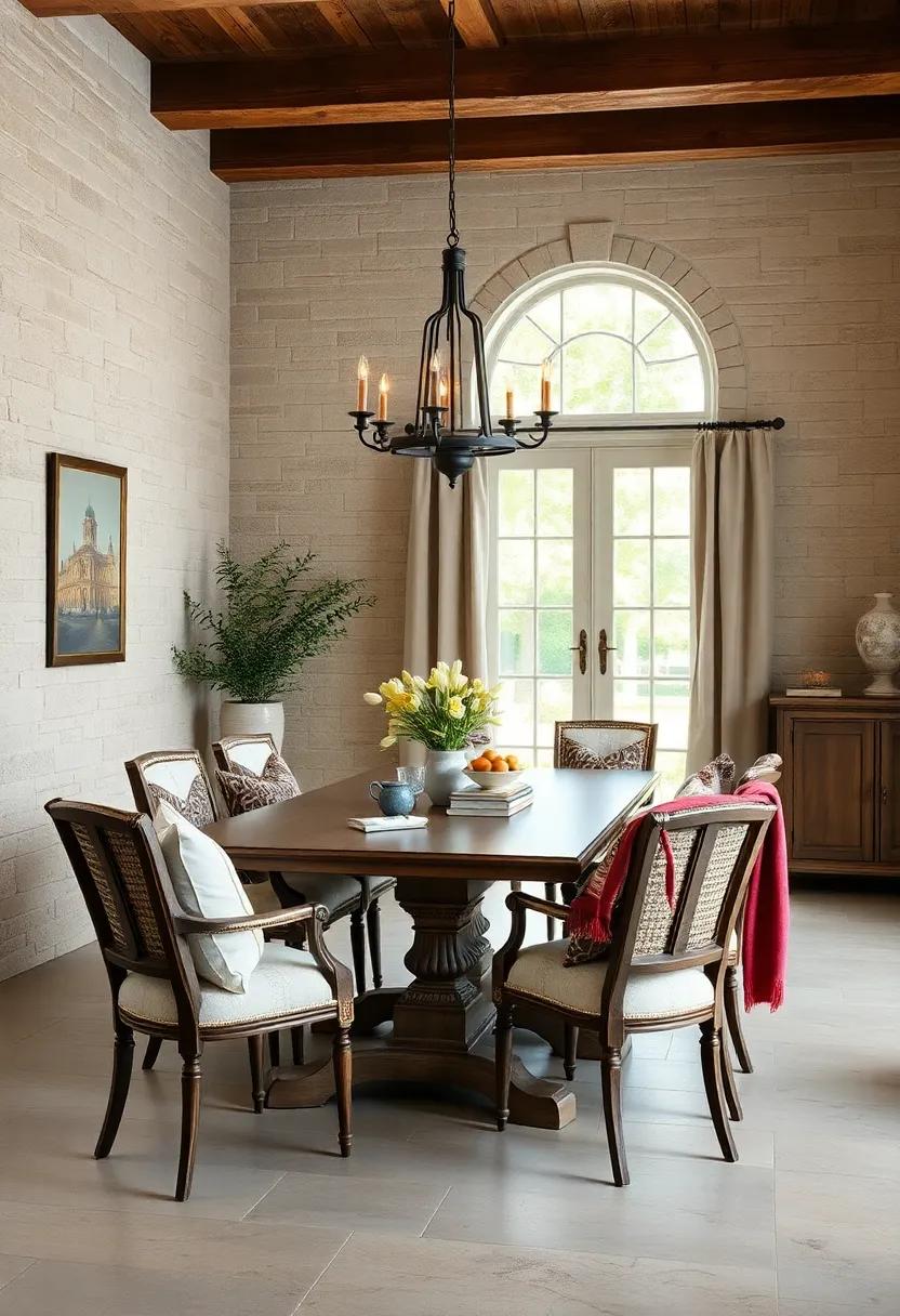 Incorporate soft cushions and throws on chairs for comfort, blending style with coziness