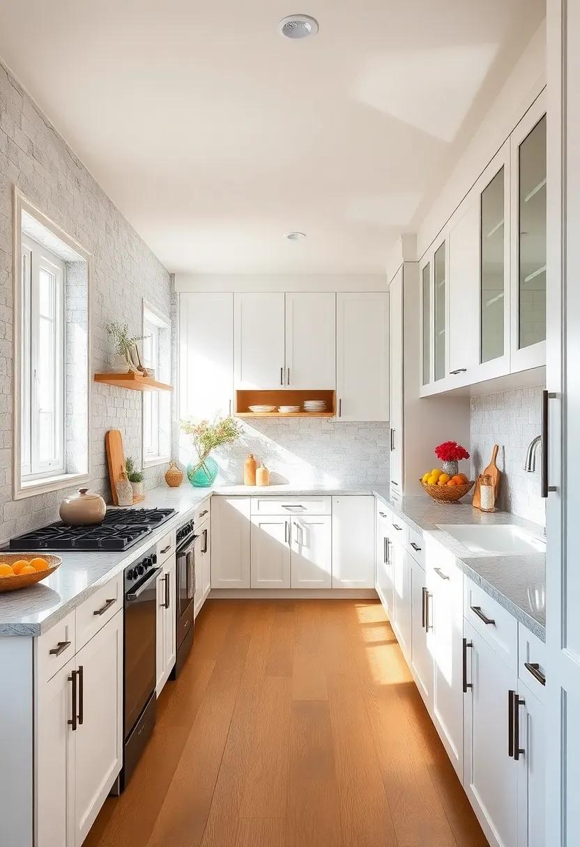 Bright and Breezy: Explore the use of white cabinetry paired with natural light to enhance the perception of space and airiness