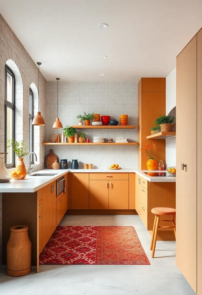 Color Pops: Discover the power of accent colors to brighten up your galley kitchen and express your personality