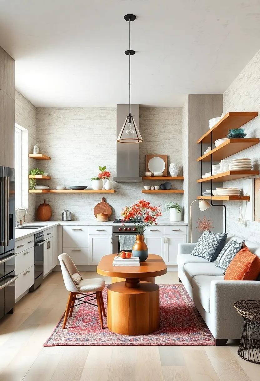 Open Shelving Wonders: The beauty of displaying cherished dishware while decluttering cabinets