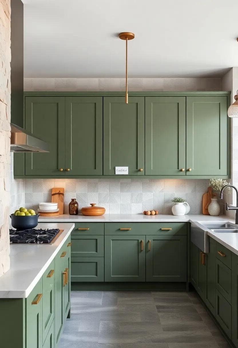 Two-Tone Wonder: Combine navy blue and sage green cabinets for a sophisticated two-tone look that adds depth and personality to your kitchen