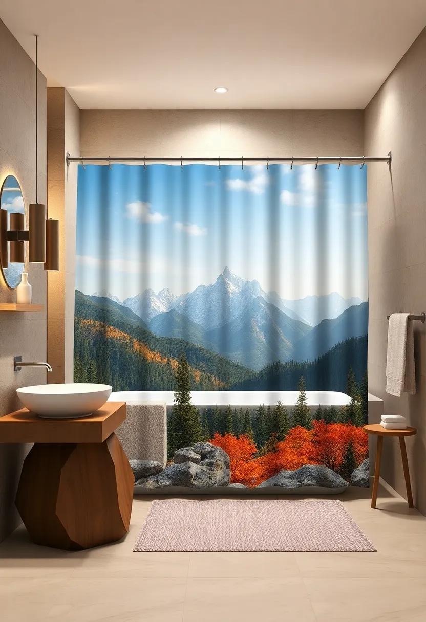Artistic Landscapes: Scenic designs featuring mountains or forests can create an inspiring backdrop, transporting guests to distant places