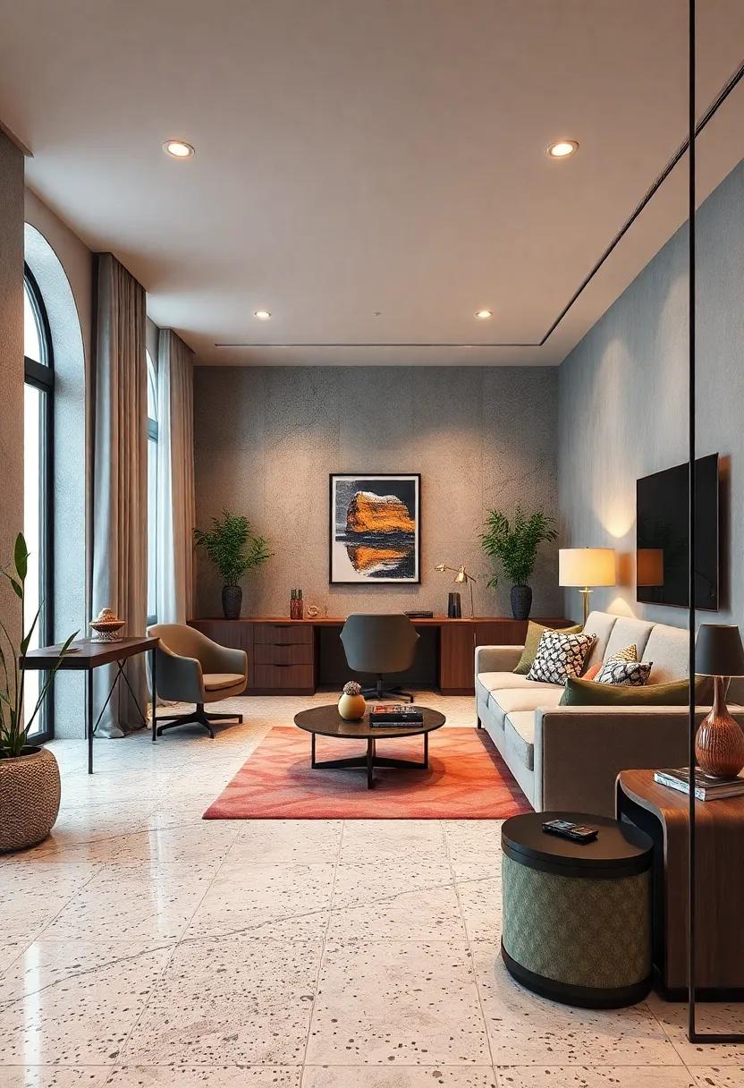 Opt for Custom Designs: Consider custom terrazzo designs that reflect your personal style, ensuring your home office is truly one-of-a-kind