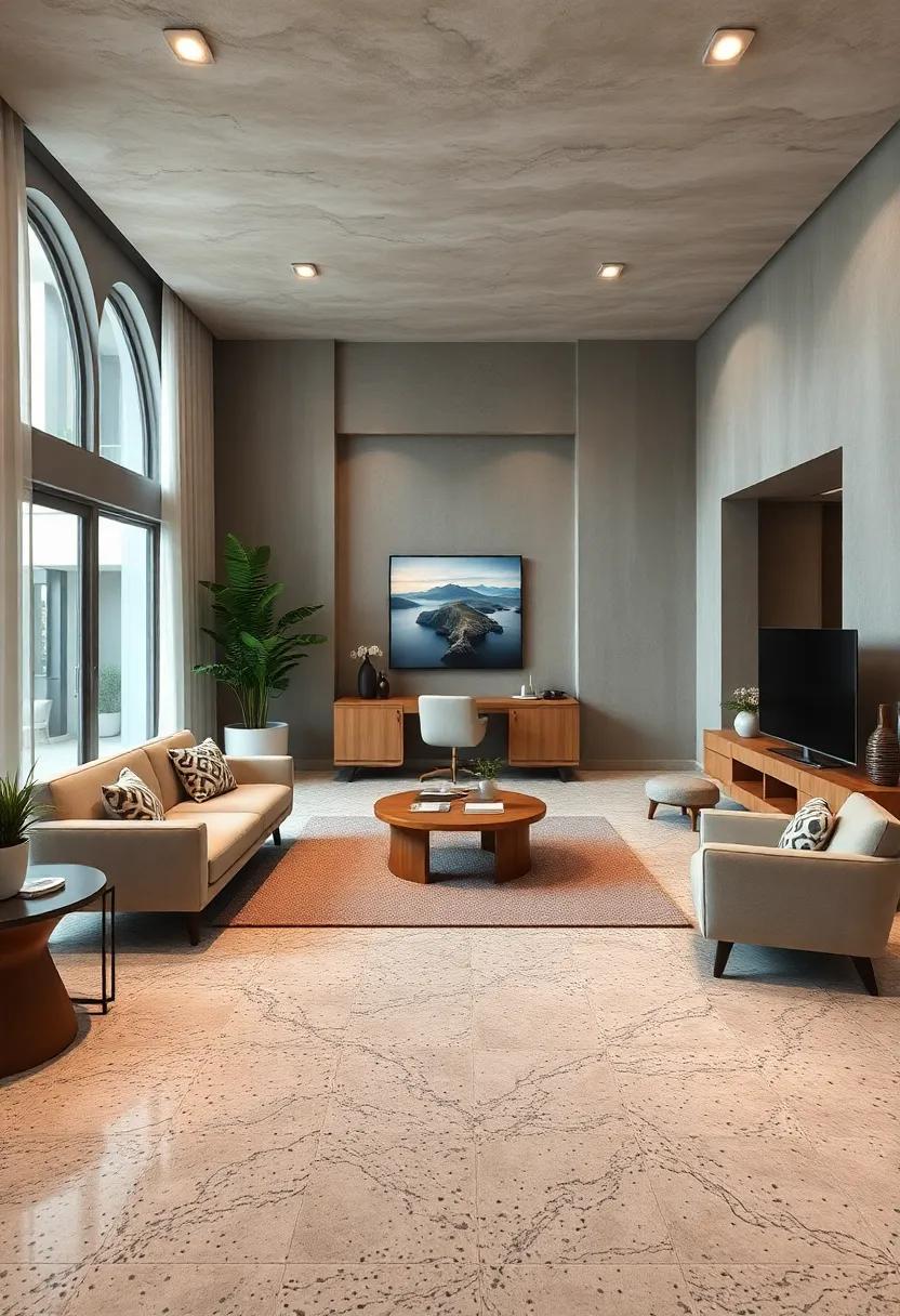 Design Functional Zones: Use furniture placement to create distinct functional areas within your office while maintaining a smooth flow with the flooring