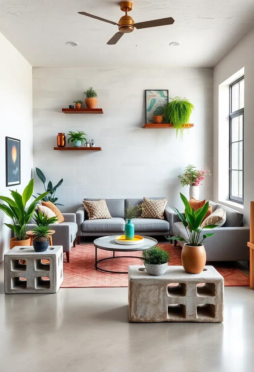 Decorative Cinder Blocks: Use ⁤cinder blocks as unconventional shelving units⁢ or plant stands for ⁤a⁤ playful, yet ⁢utilitarian touch