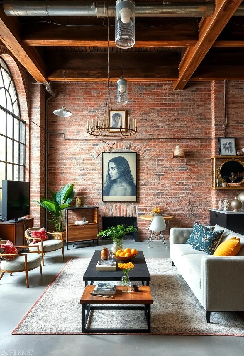 Embrace Raw Materials: Incorporate exposed brick walls and unfinished wooden beams to create a stunning backdrop that celebrates the ‌beauty⁣ of imperfection