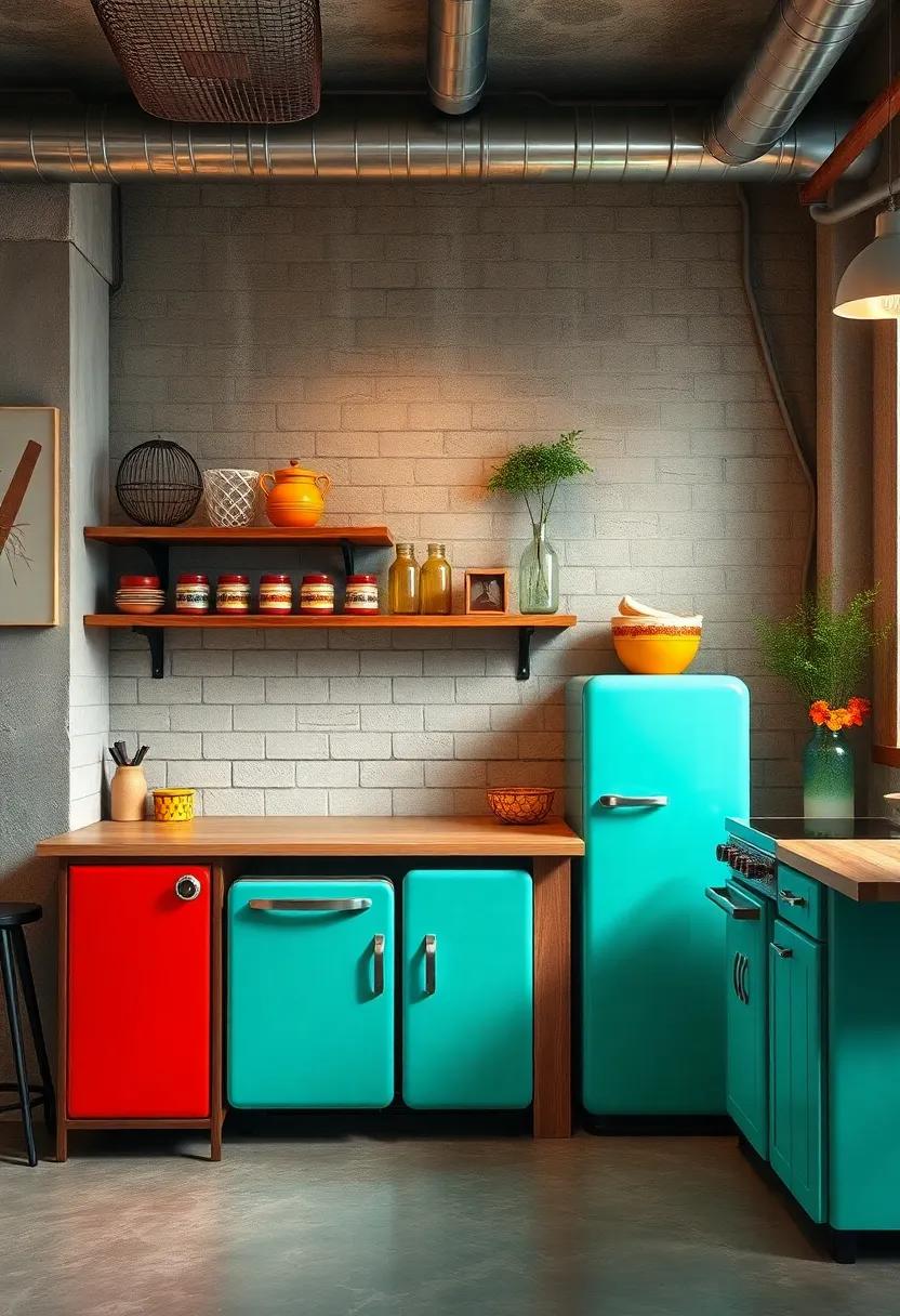 Retro ‌Appliances: Opt for vintage-inspired appliances in bright colors to add an unexpected pop against the⁤ industrial backdrop