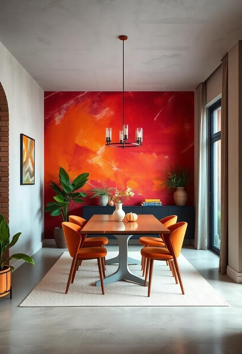 Create an Accent Wall: A bold splash⁢ of⁤ paint or removable ⁣wallpaper can⁣ turn an average ⁢wall ​into a​ stunning backdrop for your dining area