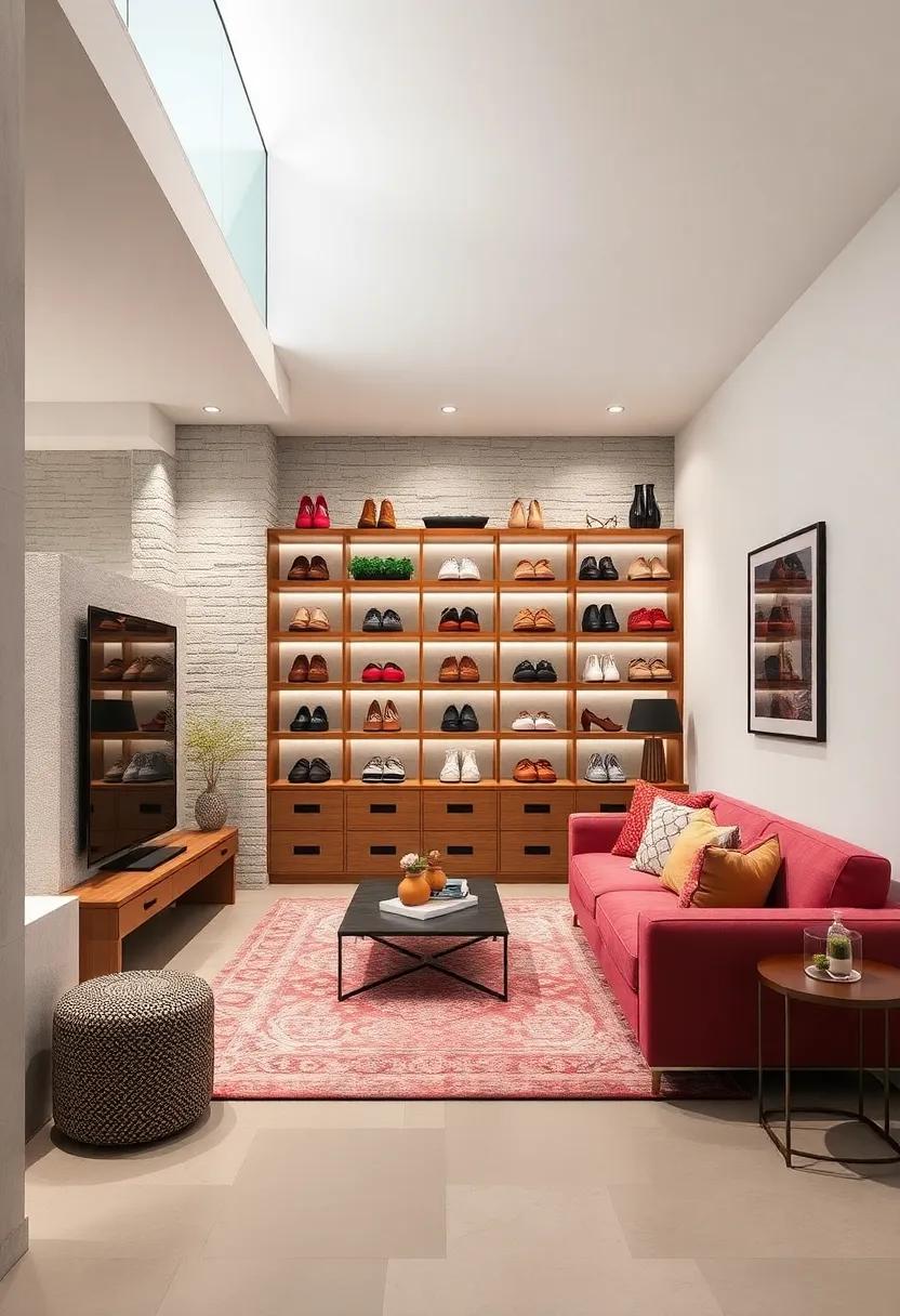 Stylish Shoe Storage: Optimize the area for⁣ a chic shoe display with racks and drawers that keep your footwear organized and accessible