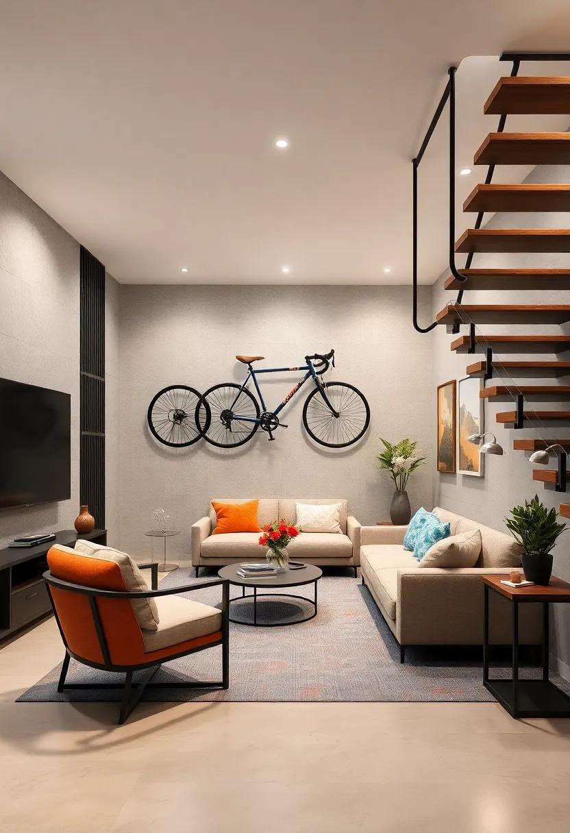 Neat Bike Storage: Utilize the space ‍for bicycle storage with custom racks, helping to keep your living area clutter-free and stylish