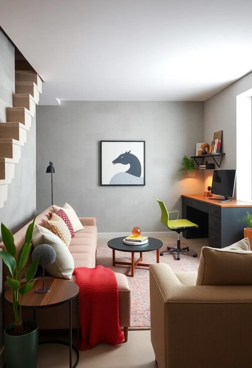 Mini⁢ Home Office: Utilize the space for⁤ a compact⁣ home office‌ with a sleek desk, ergonomic chair, ‍and organized storage solutions