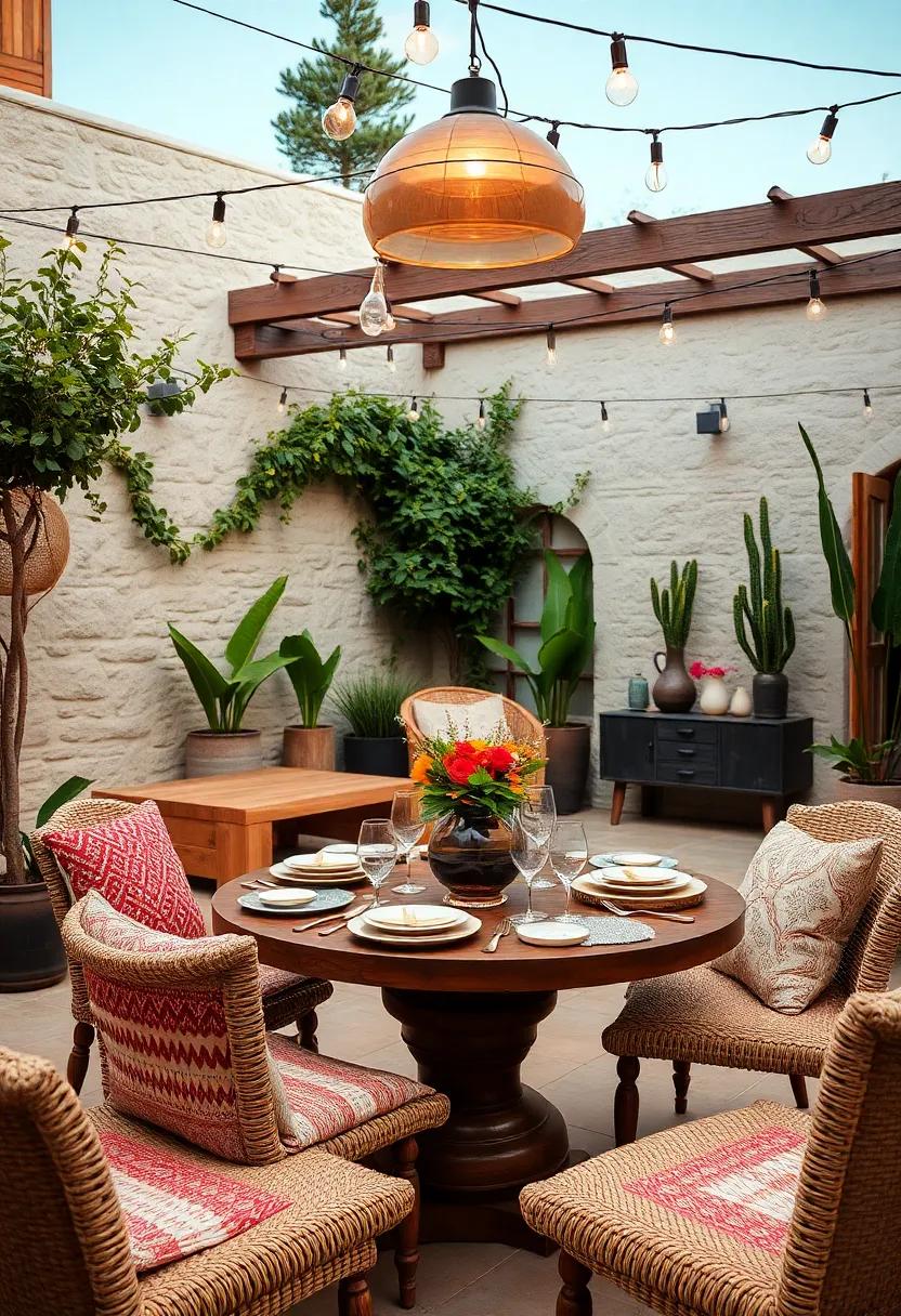 Eclectic Tableware: Mix and match dishes, mugs, and glasses for an informal yet stylish dining experience, celebrating variety and spontaneity