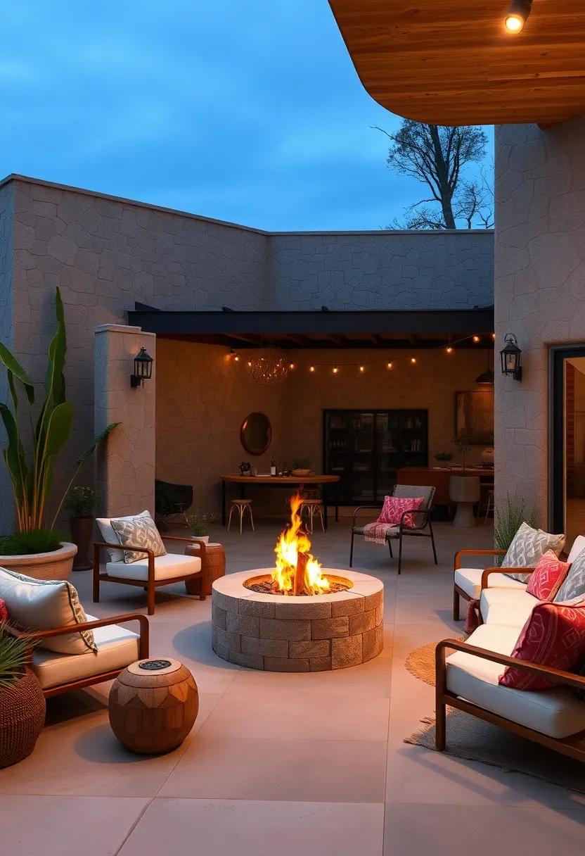 Fire Pit Gatherings: Add a fire pit to encourage cozy evenings spent stargazing and sharing stories while staying warm
