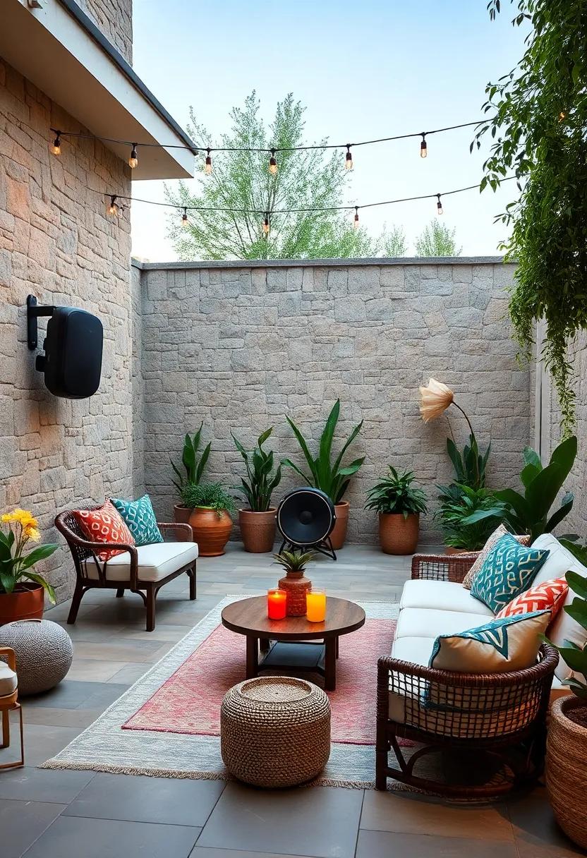 Live Music Corner: Designate a space for live music or a portable speaker for spontaneous gatherings filled with music, laughter, and good vibes