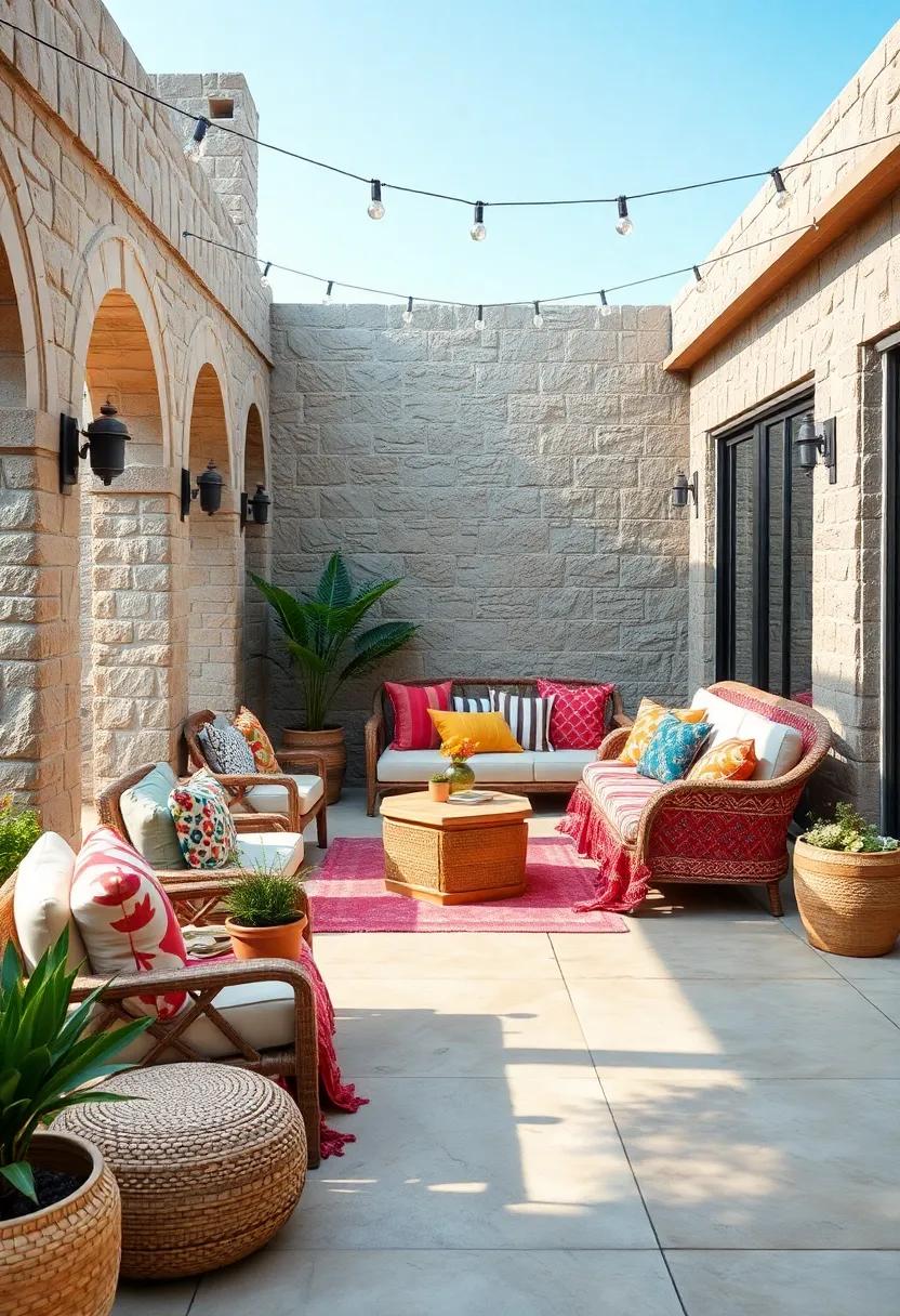 Playful Textiles: Decorate with colorful, patterned throws and pillows to add softness and inspire a carefree, bohemian spirit