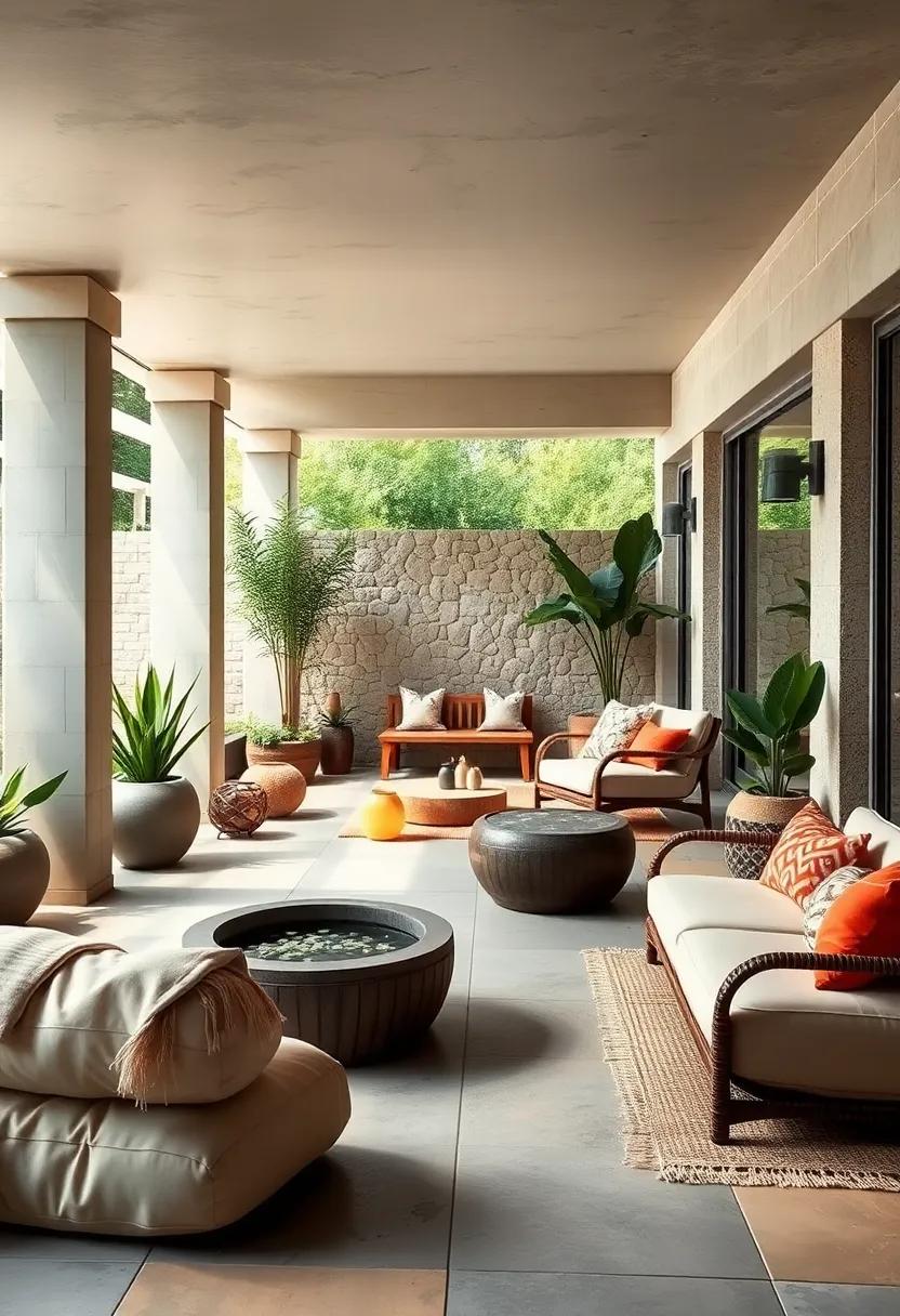 Zen Zones: Create quiet corners with meditation cushions or small water features for moments of contemplation and peace