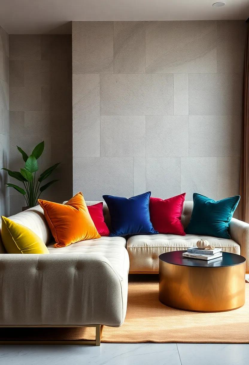 Accent Pillows: Use vibrant jewel-toned velvet⁣ cushions to⁢ add pops of color and texture to neutral furniture, instantly elevating the space