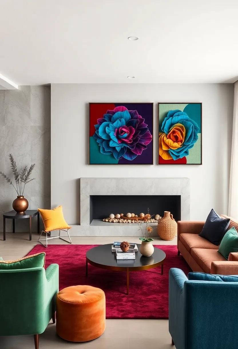 Creative Wall Art: Frame ⁣velvety textile ⁣art pieces in jewel tones to make a bold yet‌ elegant statement on⁤ your walls