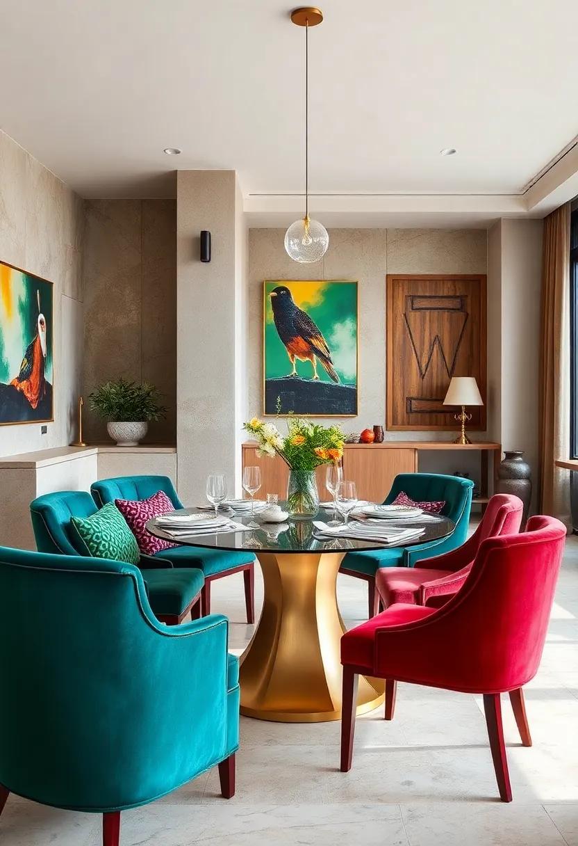 Dining in⁤ Style: Upholster your dining ⁣chairs in striking jewel-toned velvet to create an inviting and lavish atmosphere for dinner parties