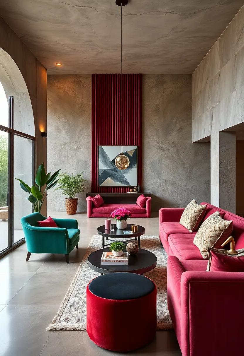 Element of Surprise: Hide jewel-toned velvet furniture pieces in unexpected‍ places to surprise and delight guests