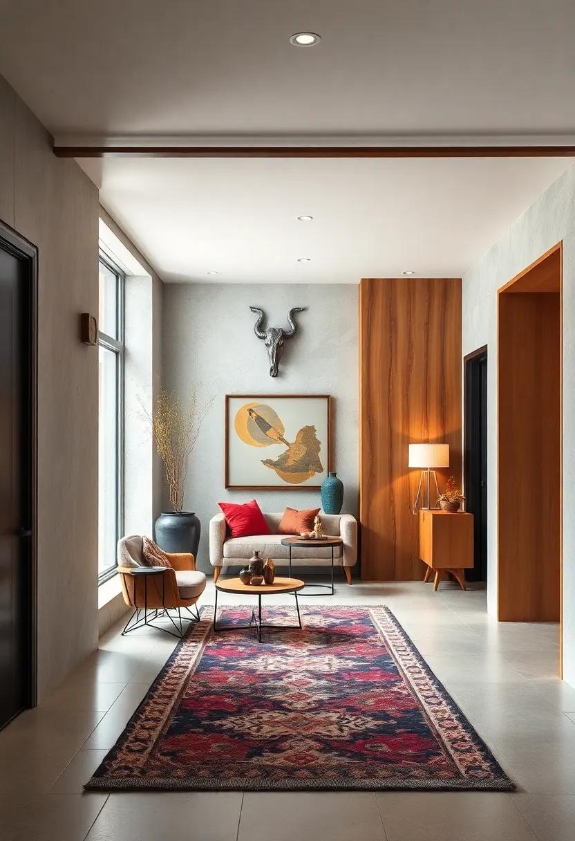 Functional Art: An entryway that ⁣transforms utility into creativity, where a uniquely ‌designed peg ⁤rail doubles as a sculptural piece while ​serving practical needs