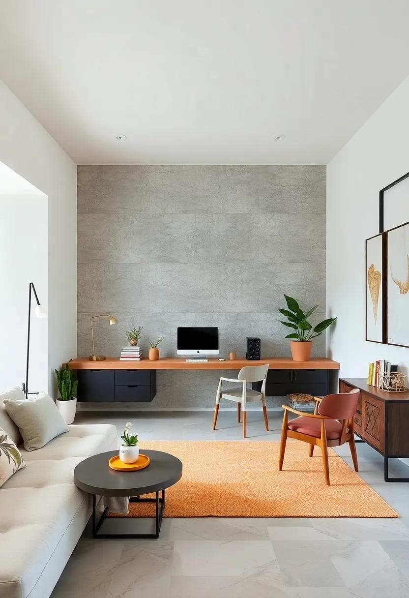 Embrace simplicity with‌ a⁣ minimalist ⁣floating desk that blends seamlessly into ‍your home decor, providing just​ the right amount of workspace without overpowering the room