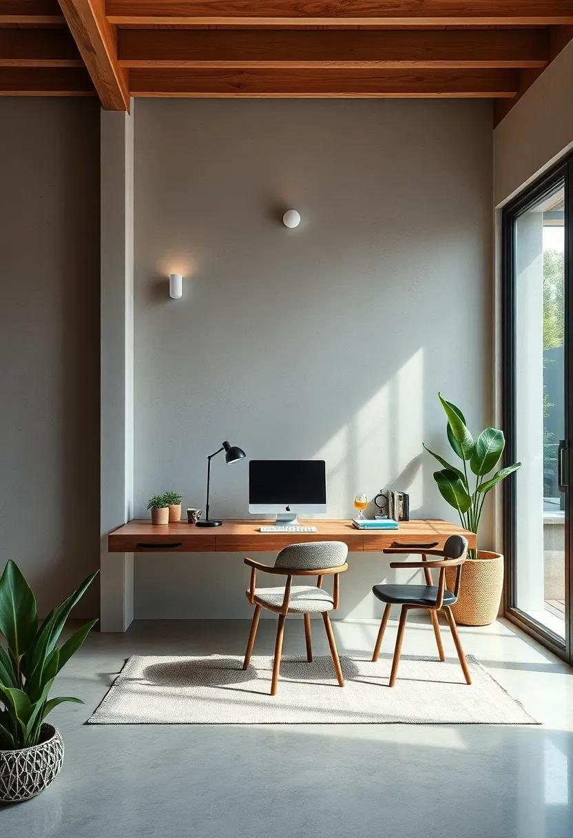 find⁢ motivation in an⁣ industrial-style floating desk made ⁢from reclaimed materials, showcasing personality and sustainability ⁢while keeping your workspace⁣ organized