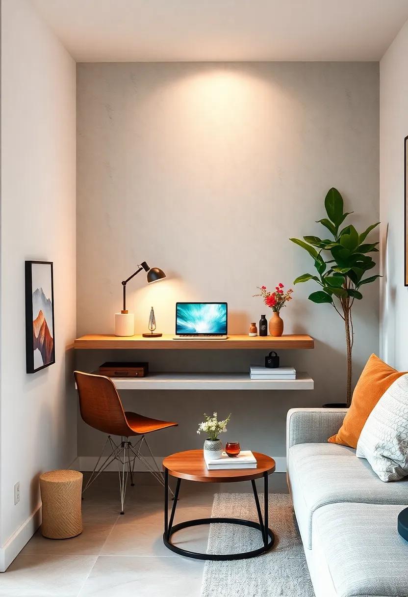 Transform a small nook into a productive sanctuary with a compact floating desk, perfect for maximizing tight⁢ spaces while‌ maintaining a clutter-free environment