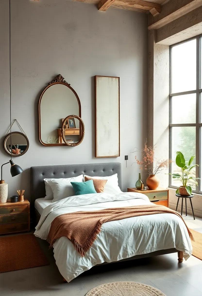 Incorporate Old Mirrors: Hang vintage ⁢mirrors to create‌ depth ⁣and⁣ reflect light, ‍making ⁢the room feel larger and brighter