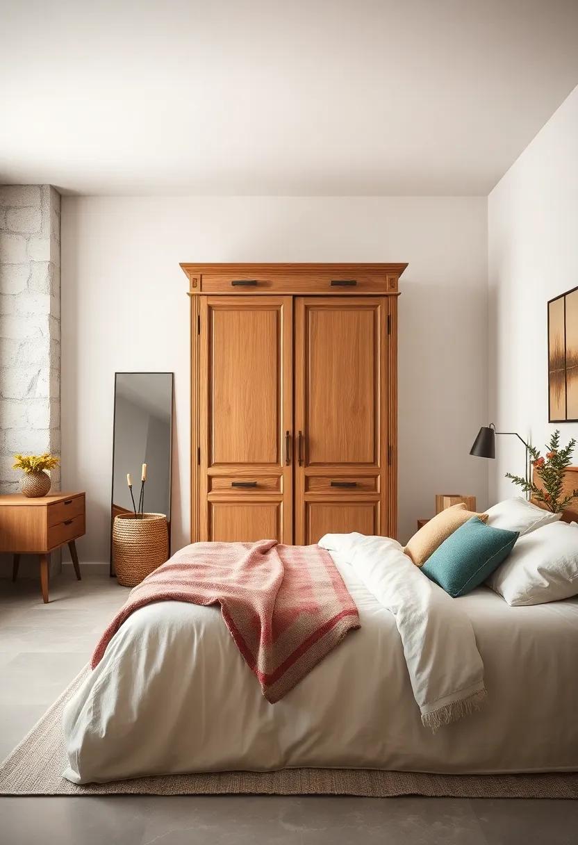 Incorporate a‌ Vintage ‌Wardrobe: Use an old wardrobe as a ‌statement piece while providing ‍practical storage for clothes and belongings