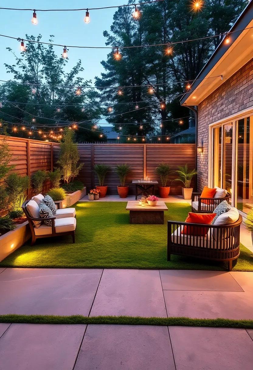 Integrate outdoor lighting among the⁤ grass to‌ create a magical ambiance ⁣for evening festivities,ensuring ⁣that your outdoor oasis is enchanting day and night