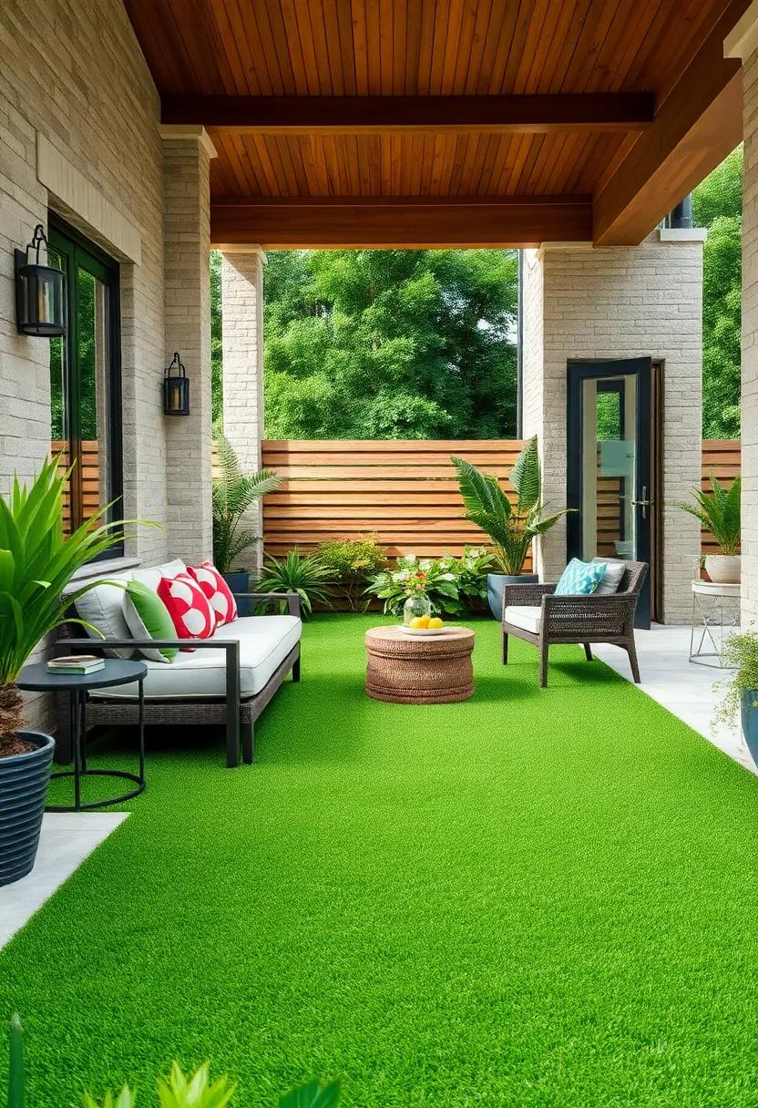 Use‌ turf grass to soften the hardscapes of your patio, creating a seamless and inviting transition between outdoor‌ living and nature