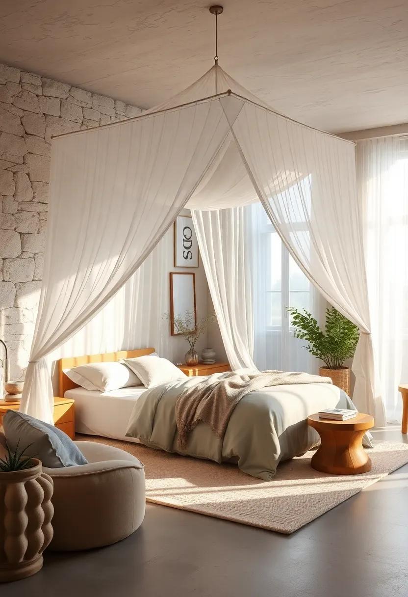 Dreamy Canopies: Suspend a ⁣sheer canopy over your bed to create ​a dreamy retreat, enhanced by soft‍ light that​ filters through the fabric