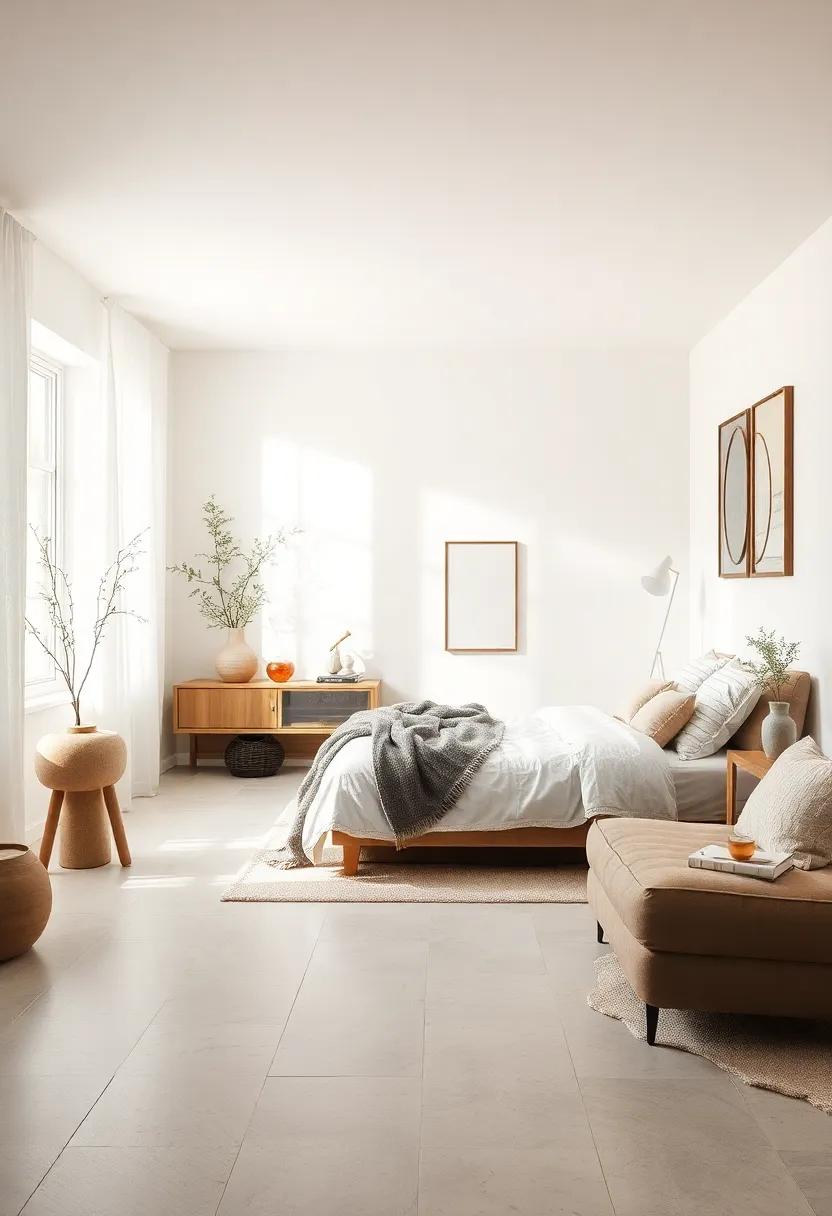 Embrace Minimalism: Start with a‌ clean slate by decluttering your space, allowing soft ‍lighting to take center stage⁣ against a ⁤backdrop of serene‍ whites and‍ muted pastels